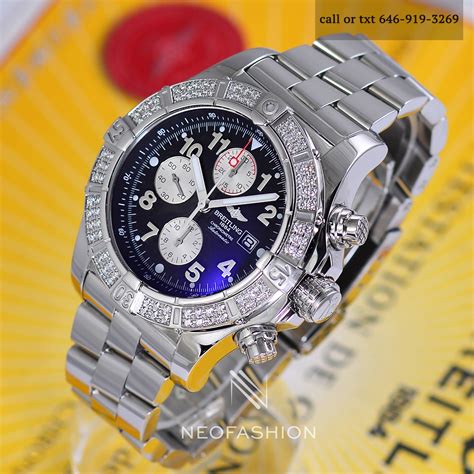 breitling super avenger 2 diamond bezel replica|Breitling Super Avenger Diamond Bezel for sale .